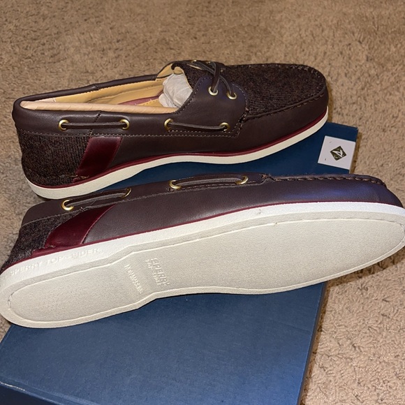 Sperry Gold Cup A/O X Tweed Brown Brand New - Picture 4 of 5